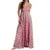 Summer Long Dresses  Women Plaid Print Spaghetti Strap Sleeveless A Line Dresss Vacation Party Dresses Beachwear