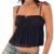 y2k Tops for Women Fairycore Clothing Flower/Bow Spaghetti Strap Sleeveless Pleated Camisole 2000s Vest Party Clubwear
