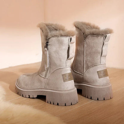 Casual Suede Ankle Boots with Zipper and Heel for Women | Great for Casual Days