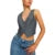 Chaleco para mujer Y2K, ropa de color sólido, corte entallado, cuello en V, sin mangas, con botones, top corto, prendas de vestir de moda
