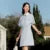 Dress Women Turn-Down Collar Stylish And Chic  Summer New Simple And Sweet Waist-Cinching Short Skirt