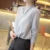 Blusas de estilo primavera otoño para mujer, camisas, ropa de oficina para mujer, blusas de manga larga con cuello en V, blusas de color liso, blusas