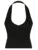 Tops ajustados con cuello halter, espalda descubierta y abertura para mujer, sin mangas, cuello en V, sexys, básicos, informales, de verano
