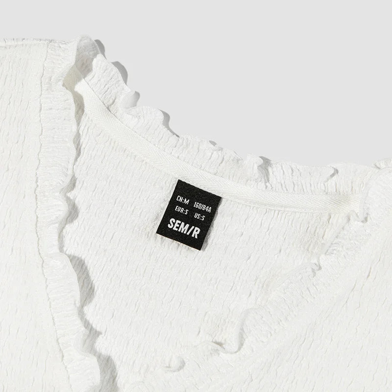 Short-Sleeved T-Shirt Women Short Textured Earrings Summer New Tight Knitted Cardigan Coat Tops