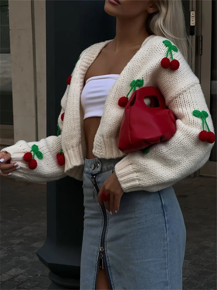 Suéter cárdigan de punto para mujer, estilo patchwork, holgado, informal, con cuello en V y cintura alta, prendas de vestir Y2k, cárdigan de punto para mujer