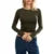 Tops cortos Y2K de los años 2000 para mujer, camiseta de manga larga con cuello redondo de color liso para primavera y otoño, camisetas informales, ropa básica de calle