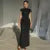 O Neck Short Sleeve Ruched Knotted Women’S Dresses Elegant Evening Prom Ladies Dress Y2K Fashion Casual Fall Clothing