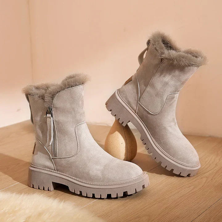 Casual Suede Ankle Boots with Zipper and Heel for Women | Great for Casual Days
