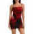 Vestido mini sexy de verano para mujer, estampado floral, cuello cuadrado, tirantes finos, sin mangas, vestido corto, vestidos de fiesta de noche