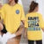 Enjoy The Little Things Slogan Letter Printed Women T-Shirts Loose Oversized Clothing Personality Street Casual Short Sleeves