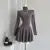 Autumn New Solid Mini Dresses Women Turtleneck Long Sleeve Ruffles A-line Casual Korean Fashion Female Clothing Vestidos Mujer