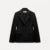Vintage Lapel Black Long Overcoat Women Slim High Waist Full Sleeve Single Breasted Shoulder Pad Coat New Spring Commute Outwear
