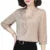 Blusas de estilo primavera-verano para mujer, informales, de manga tres cuartos, con cuello en V y volantes, DF3732