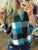 Blusas de estilo primavera-otoño para mujer, informales, de manga larga, con cuello en V y estampado a cuadros, DF5006