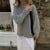 Suéteres casuales de punto con cuello redondo para mujer, suéter retro para adictos al trabajo, suéter femenino elegante de otoño, prendas de punto sencillas de calle
