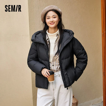Chaqueta de plumón para mujer, de longitud media, impermeable, cálida, de invierno, de gran tamaño, con capucha, abrigo versátil
