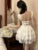Mujer Primavera Verano Nuevo Elegante Encaje Mini Vestidos Línea A Sin Mangas Fiesta Graduación Moda Ropa De Una Pieza