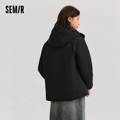 Chaqueta de plumón para mujer, tres en uno, impermeable, cortavientos, transpirable y transpirable, de invierno, de dos piezas.