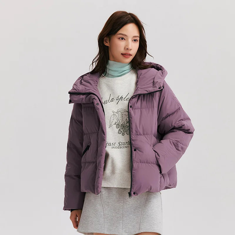Chaqueta de plumón para mujer, holgada, con capucha, nueva, de invierno, impermeable y cortavientos.