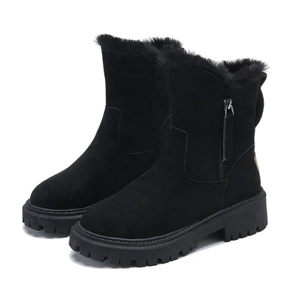 Casual Suede Ankle Boots with Zipper and Heel for Women | Great for Casual Days