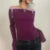 Fairy Grunge Top y2k Vintage Aesthetic Patchwork Off Shoulder Long Sleeve T Shirt 2000s Women Clothes Casual Streetwear