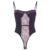 Mono de encaje con lazo y cuello halter para mujer, sexy, a la moda, con retazos, morado, nuevo y moderno