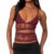 Camisola Coquette Y2K, ropa para mujer, transparente, con tirantes finos, sin mangas, estilo años 2000, estética, ropa de club