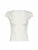 Camiseta básica ajustada de manga corta con cuello en V y ribete de encaje blanco liso para mujer, camisetas coreanas elegantes y sexis a la moda