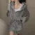 Korean CHic Corduroy Two-piece Skirt Sets Women Hoodie Crop Top Coats Bodycon Mini Skirt Autumn Winter New Outfits Casual Suit