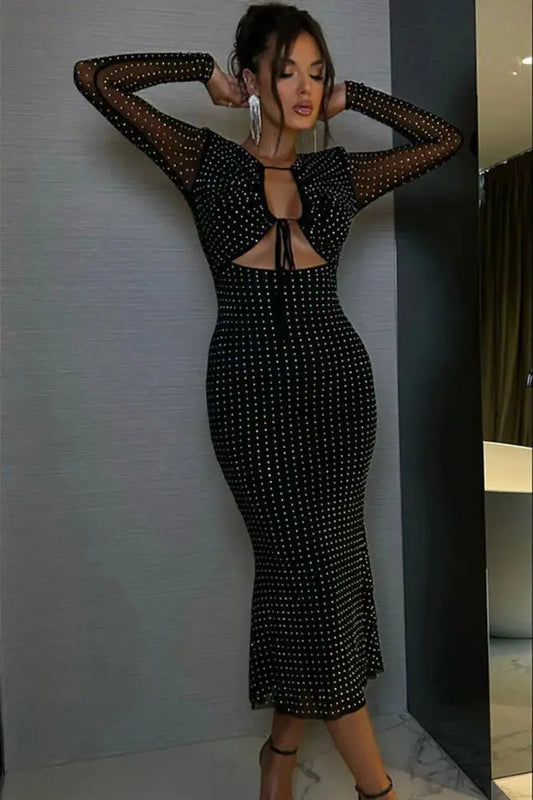 Glamorous Sequin Sparkle Maxi Dress with Dazzling Shine