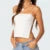 Primavera/verano nuevo Spice Girl chaleco pequeño color sólido sexy cuello halter con top halter en el pecho