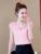 Blusa de gasa para mujer, blusa de verano de manga corta, blusas para mujer, blusas de talla grande, camiseta para mujer DF2584