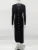 Vestido de punto de manga larga para otoño e invierno, con botones y abertura para mujer, suéter tipo cárdigan, ajustado, liso, elegante, para oficina