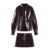 Street Leather Mini Skirt Sets For Women Long Sleeve Bike Jacket Hip Package A-line Skirt Suits 2025 Spring Motorcycle Outfits