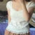 Kawaii Bow Lace Trim T-shirt Vintage Striped Patchwork Slim Fit Crop Top Y2K Aesthetic Fairy Grunge Retro Pullover Tees Women