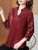 Blusas de primavera y verano para mujer, camisas de moda informal para mujer, blusas bordadas con cuello en V y mangas tres cuartos