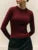 Suéter de punto de otoño para mujer, jersey de retazos acanalados de manga larga, top interior ajustado, ropa de calle, prenda de punto para mujer