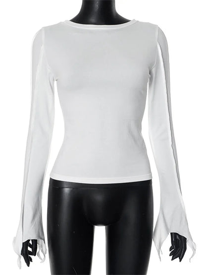 Camiseta interior de retazos de moda para mujer, top de cintura alta, liso, ajustado, informal, irregular, fruncido, ropa de calle para mujer, camiseta para viajar al trabajo