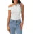 Tops cortos Y2K de los años 2000, ropa para mujer, camiseta sin mangas con hombros oblicuos de color sólido, ropa estética, ropa urbana de verano
