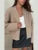 Cárdigan de punto con cuello redondo y cremallera para otoño e invierno, suéter liso holgado de manga larga para mujer, prenda de punto a juego para mujer.