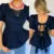 Camisas vintage con mangas abullonadas y cordones para mujer, camisa elegante lisa sin espalda con cuello cuadrado, blusas de calle de moda dulce de verano para mujer