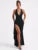 Vestido largo sexy con escote en V profundo y abertura hasta el muslo para mujer, estilo halter, sin mangas, espalda descubierta, ajustado, para fiesta y club, nuevo