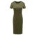 Vestidos de verano para mujer, hasta la rodilla, brillantes, informales, de manga corta, ajustados y ajustados