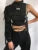 Reflective Crop Top Harajuku Punk Long Sleeve T-shirt Women Irregular Cargo Top One Shoulder T Shirt Ladies Street