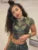Camiseta con estampado tie-dye para mujer, top sexy ajustado de cuello redondo y manga corta, ropa informal para chica atractiva, nueva moda urbana
