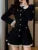Vestido corto a cuadros de tweed para mujer, moda Otoño Invierno, nuevo, plisado, con una sola botonadura, elegante y chic.