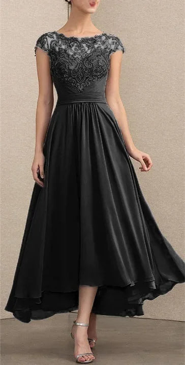 Phyllis™ | Elegant Lace Chiffon Maxi Dress