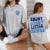 Enjoy The Little Things Slogan Letter Printed Women T-Shirts Loose Oversized Clothing Personality Street Casual Short Sleeves