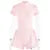 Y2K Cross border Hot Selling Sexy Tight Skirt jumpsuit Spring/Summer New Women’s Round Neck Short Sleeve Zipper Bottom Shirt