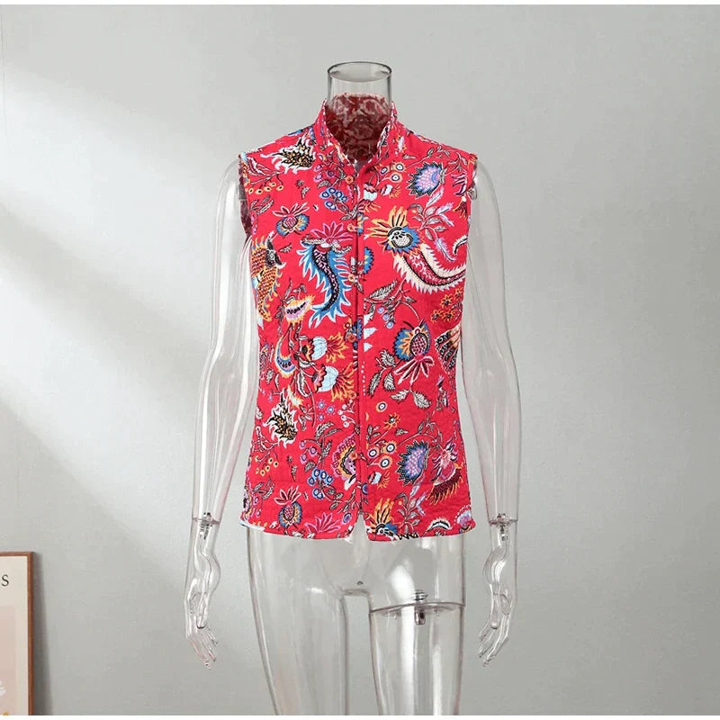 Chic Floral Quilted Vest | Great for Everyday Wear